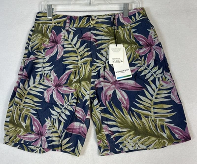 Pantalones Cortos Scotch & Soda Hawaianos Tropicales Twilt Floral Azul Marino Suaves Para Hombre Nuevos con Etiquetas Foto 1 de 4