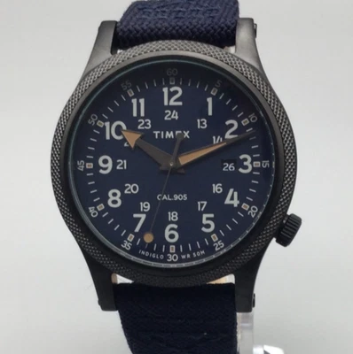 Reloj Timex Allied Hombre TW2T76100 40mm Negro Tono Metálico Azul Dial Indiglo Foto 1 de 4