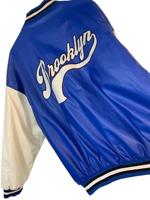 Chaqueta Universitaria De Colección Rara Steve & Barrys XXL Brooklyn Azul Lana RR10729 Para Hombres Foto 1 de 4