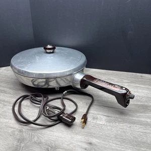 Vintage ~ GE ~ Electric Skillet Frying Pan w/Lid General Electric~#15C26 12" - Picture 1 of 9