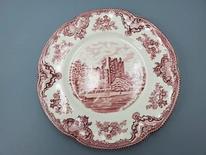 Johnson Bros England Old Britain Castles 10" Speiseteller rosa/rot Eisenstein - Bild 1 von 6