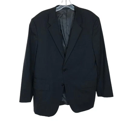 Theory Mens Size 44 REGULAR 44R Navy Blue Shaw Miller Stretch Wool Blazer Jacket - Image 1 of 4