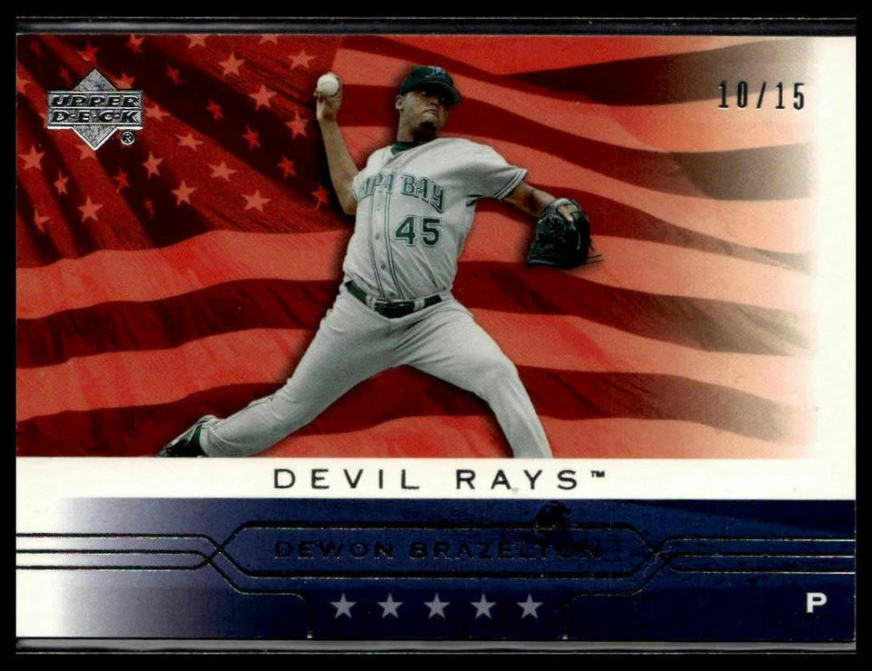 2005 Upper Deck #196 Dewon Brazelton American Flag Patriotic #10/15 - Image 1 of 2