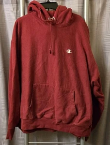 Champion Reverse Weave Hoodie Sweatshirt Mens 3XL Maroon Heavy Fleece Pullover - Picture 1 of 5