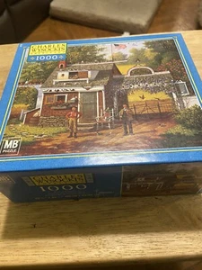 MB Puzzle Charles Wysocki’s Americana 1000 Piece Puzzle Pigeon Pals - Picture 1 of 4