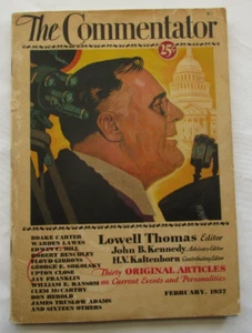 1'st issue The Commentator Magazine February 1937 FDR Vol. 1 No 1 Lowell Thomas - Picture 1 of 7