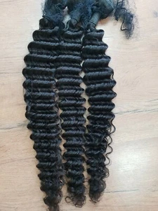 12A SIN PROCESAR TRAMA DE CABELLO HUMANO VIRGEN BRASILEÑO CRUDO 3 PAQUETES 30+30+30 300g 1B# - Imagen 1 de 8