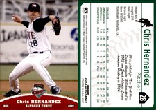 Chris M. Hernandez 2007 Grandstand Altoona Curve #NNO Card *AutographDen*