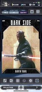 Topps Star Wars Digital Card Trader Dark Side 2 Darth  Maul Insert - Picture 1 of 1