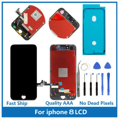 Conjunto de pantalla digitalizador LCD pantalla táctil 3D de repuesto para iPhone 8 negro y herramienta Foto 1 de 4