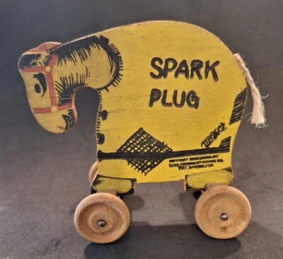 Bujía de madera vintage Barney Google Horse juguete 1922 King Features Syndicate Foto 1 de 3