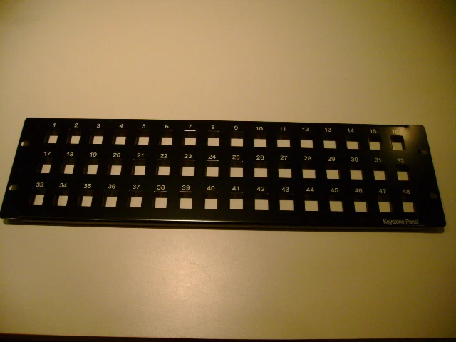 Keystone Jack Snap-in Blank Patch Panel 48 Port 3U  CAT5E/CAT6 19" New - Image 1 of 1