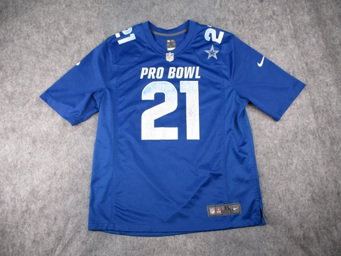 Dallas Cowboys Jersey Mens XL Blue Nike Ezekiel Elliot NFL 2018 Pro Bowl NFC #21 Cover
