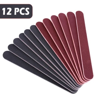 12pcs Nail files professional emery boards 100/180 grit for acrylic and natural - Picture 1 of 4