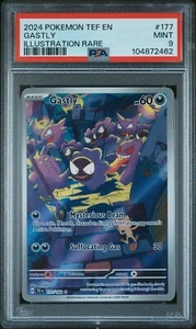 Pokémon Fuerzas Temporales 2024 Gastly Arte Completo Ilustración Raro #177/162 PSA 9 - Imagen 1 de 4