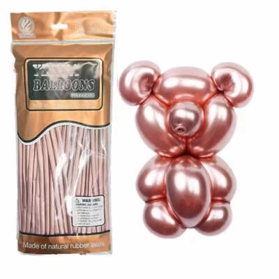 100 peças/pacote, 1,8 g metálico 260 balões longos coloridos torção animal balões mod - Imagem 1 de 4