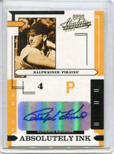 2004 Absolute - RALPH KINER - Absolute Ink Autograph - PIRATES #d/100