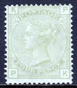 GRAN BRITÁNICA — SCOTT 70 (SG 153) — 1877 4d VICTORIA, SAGE GRN — MH — SCV $1,350 - Imagen 1 de 2