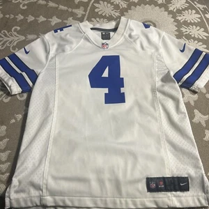 Nike NFL Dallas Cowboys Dak Prescott #4 On Field Jersey White Size Youth LARGE - Picture 1 of 5