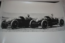 4x NOS 1910 Buick BUG racing photo prints, BOB BURMAN + LOUIS CHEVROLET 11x14"