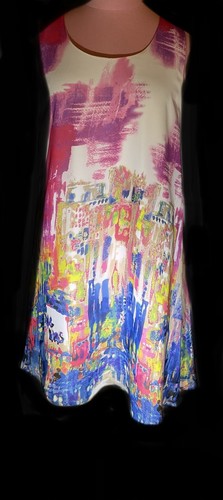 VETEMENTS Camille abito floreale e civettuolo stampa floreale senza maniche taglia med