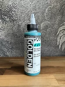 Pintura acrílica dorada de alto flujo 118 ml verde ftalo transparente (tono azul) S1 - Imagen 1 de 2