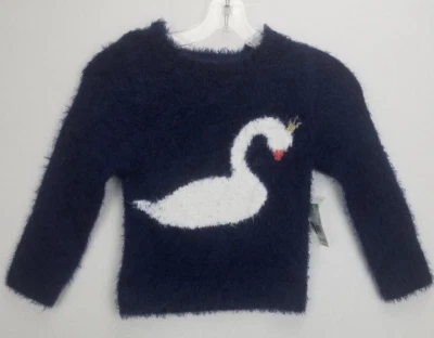 Suéter Top Toughskins Niñas Talla 4T Difuso Con Gráfico Cisne Blanco  Foto 1 de 4