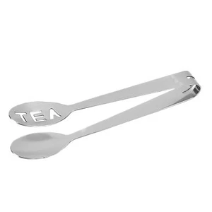 TEA BAG TONGS TEABAG SQUEEZER STRAINER ICE MINI TONGS STAINLESS STEEL - Picture 1 of 12
