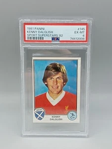 stickers Panini Superstars 82 Football Sticker Kenny Dalglish #145- PSA 6 - Picture 1 of 2
