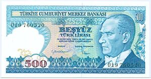 Turkey 500 Lira L.1970 (1983 ND), Series D, P.195_UNC