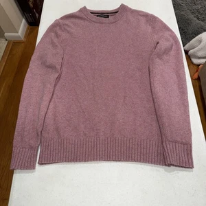 Banana Republic Men's Sweater Medium Mauve Italian Merino Wool Yarn - Picture 1 of 5