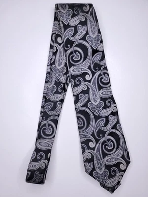 Corbata formal Kenneth Roberts para hombre 60"Lx3,5"W negra/gris Foto 1 de 4