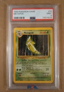 1999 Pokemon (Base Set) Metapod #54 (PSA 9 Mint) - Picture 1 of 2