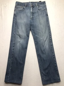 Jean ZEGNA SPORT 301 para hombre 34 (34x30) recto elástico lavado ligero desgastado Y2K - Imagen 1 de 17