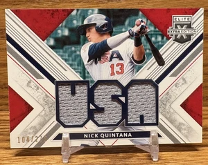 NICK QUINTANA Materials /275 Relic | 2019 Panini Elite Extra Edition REDS - Picture 1 of 2