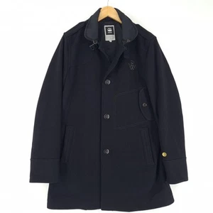 Vintage G-Star Coat Men Wool Blend Black Decoy Garber Trench Qn4 Size L - Picture 1 of 9