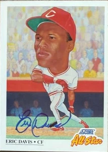 Eric Davis Autographed 1991 Score #669 AS - Picture 1 of 1