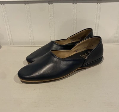 Zapatillas completas Peal & Co Brooks Brothers para hombre 9,5 D azul napa cuero confort Foto 1 de 4