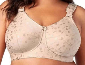 Elila Nude Farbe 1305 Jacquard Soft Cup Full Coverage BH - Größe 44F - Bild 1 von 6