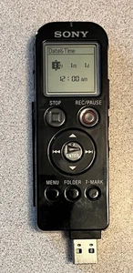 Sony IC Digital Voice Recorder ICD-UX523 USB Support MicroSD - Rarely Used - Picture 1 of 8