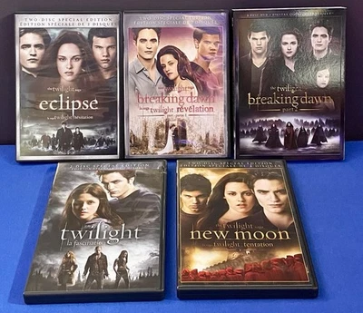 Twilight Saga Complete Set Collection DVD All 5 Movies 2-Disc Special Editions Foto 1 de 2