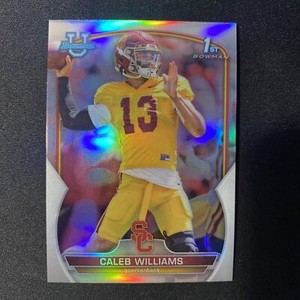 Caleb Williams 2022 Bowman Chrome U Refractor 1st USC Heisman