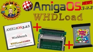 Amiga OS 3.2.3 ( Workbench + Whdload Games + Cable CF IDE Kit) All Modelli Amiga - Photo 1/5