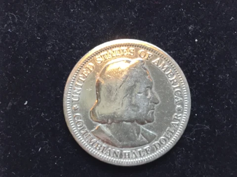 United States 1892 Columbian Exposition Half Dollar Coin .900 Silver 12.6g Cover