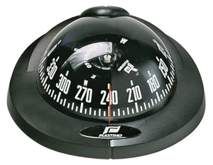 Boat Compass Plastimo Offshore 75 Black Case Black Conical Card 12 Volt Backlit - Picture 1 of 4