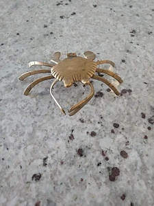 Vintage Messing Krabbe Klappdeckel Aschenbecher/Schmuckkästchen  - Bild 1 von 6