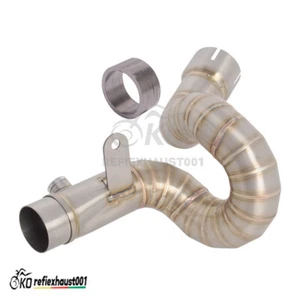 For Kawasaki Ninja ZX6R ZX636 2023-2024 Middle Exhaust Link Pipe Stainless Steel - Picture 1 of 6