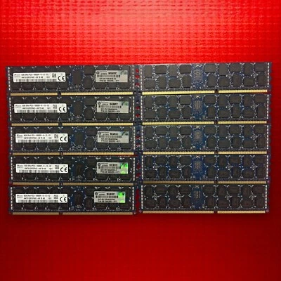 Paquete SK Hynix 8 GB DDR3-1333 ECC Reg Server RAM (10x) PC3-10600R 80 GB Foto 1 de 4