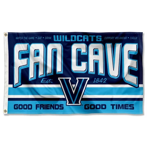 Villanova Wildcats Fan Man Cave Large Outdoor Flag Cover