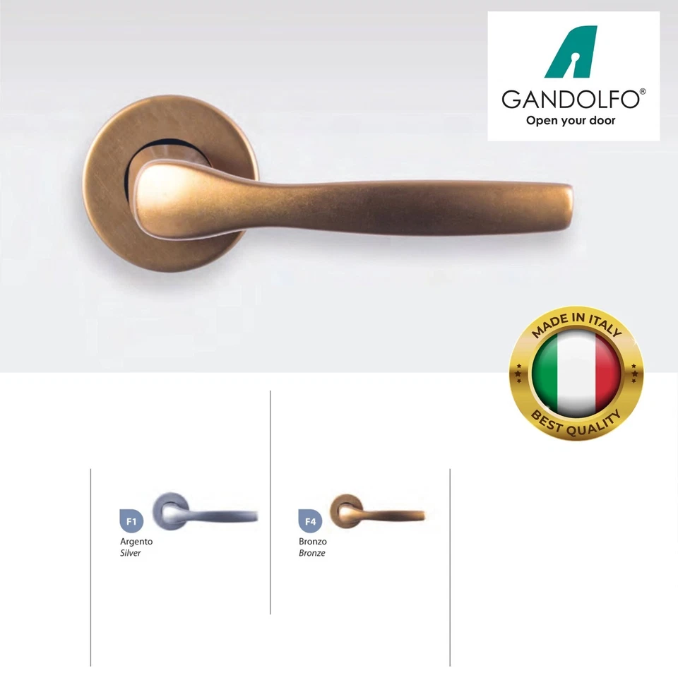 Coppia maniglie maniglia per porte interne mod TOCE alluminio stile tradizionale - Immagine 1 di 2